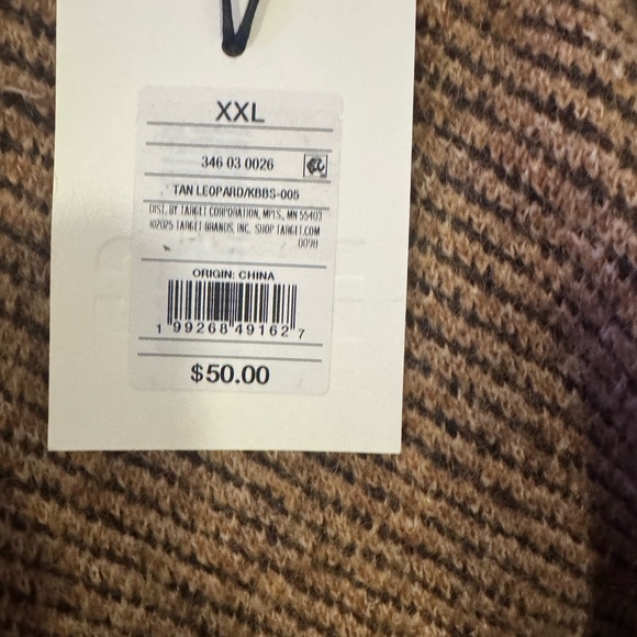 Chic Leopard Print Teddy Jacket with Blue Accents - Picture 3 of 4